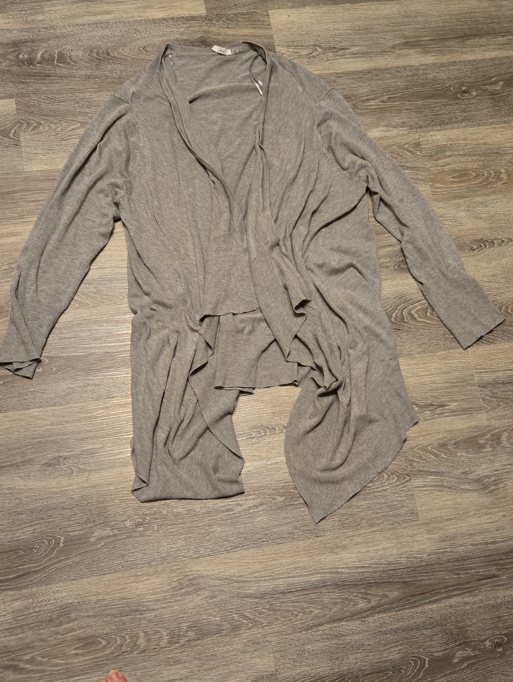 Dex Gray Waterfall Cardigan 2X